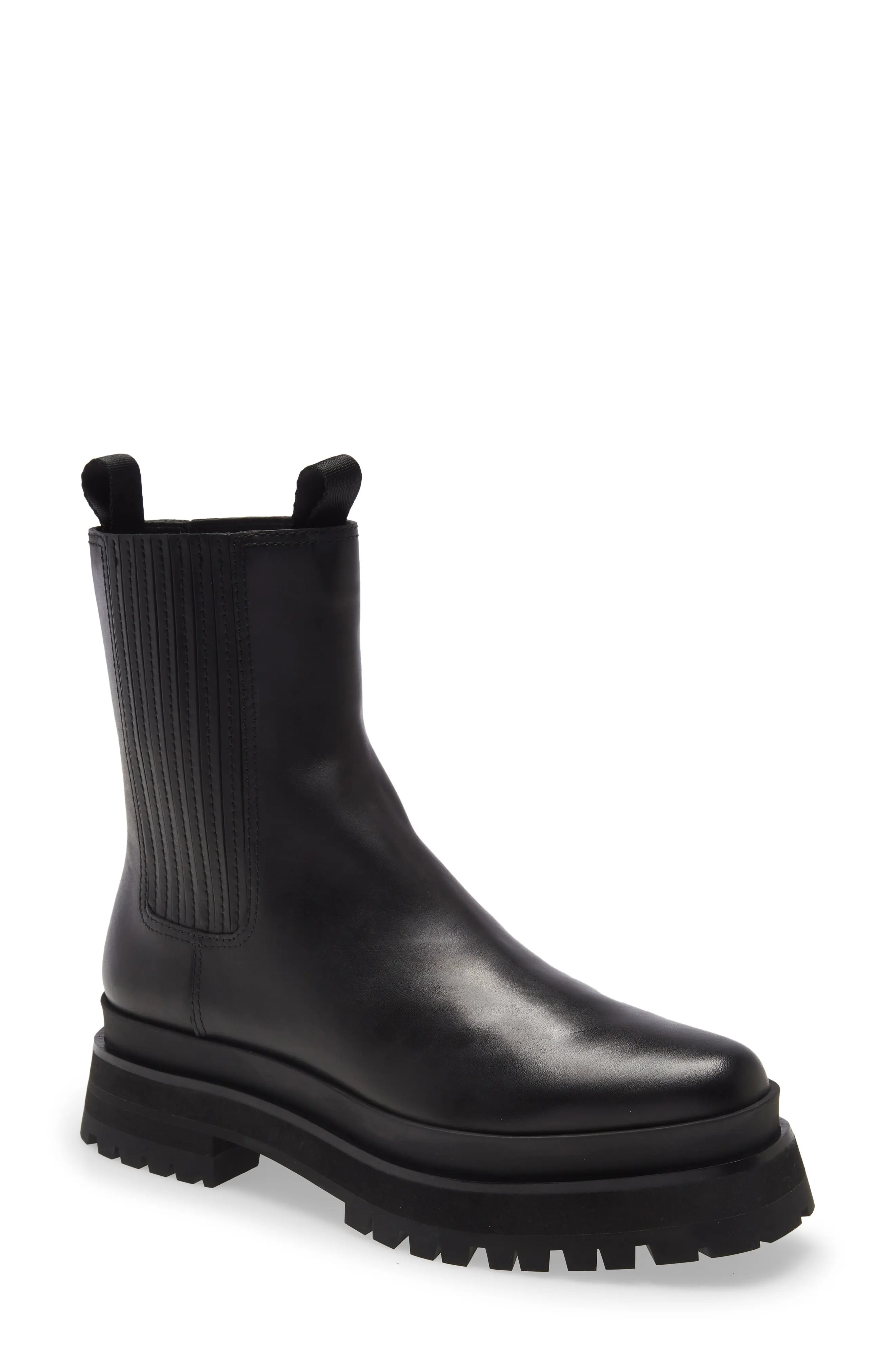 Loeffler Randall Toni Lug Sole Boot, Size 7 in Black at Nordstrom | Nordstrom