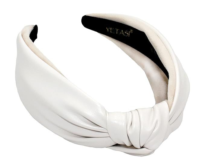 White Headband is Trendy. Leather Headbands for Women are Unique. Knotted Headband for Women is a... | Amazon (US)