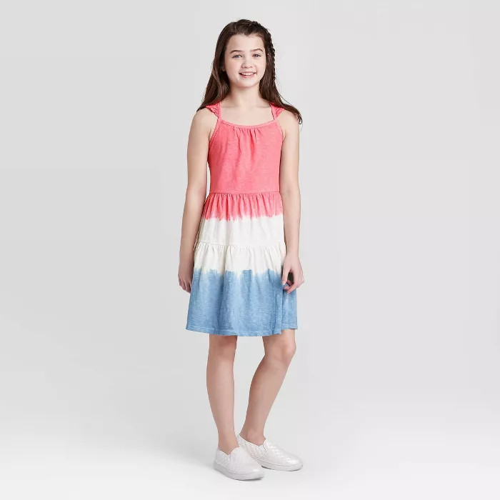 Girls' Dip Dye Dress - Cat & Jack™ Pink/Blue | Target