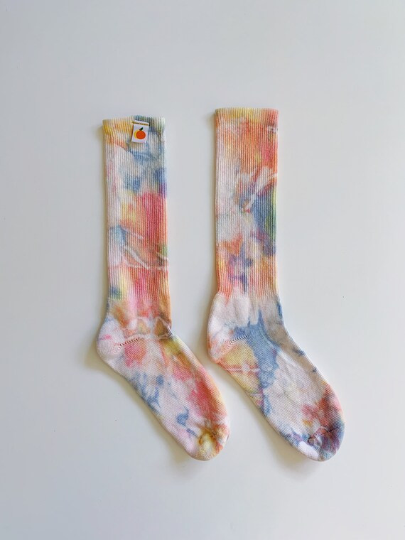 DREAMY crew socks  Hand-Dyed Cotton  Reusable | Etsy | Etsy (US)
