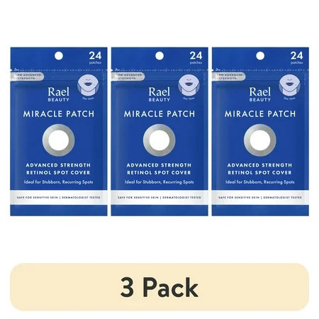 (3 pack) Rael Miracle Patch Advanced Strength Retinol Spot Cover, for Stubborn Pimples, 24 Count | Walmart (US)