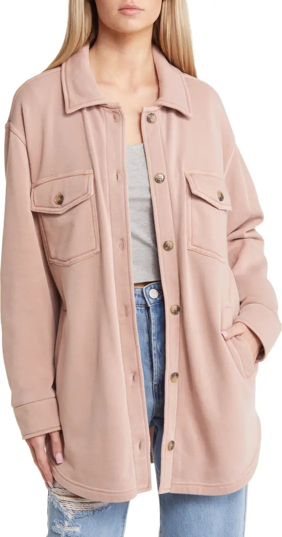 Thread & Supply Longline Sweatshirt Knit Shacket | Nordstrom | Nordstrom