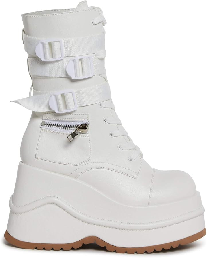 Dolls Kill Mad Hustle Pocket Combat Boots by Poster Grl \u2013 Chunky Platform Combat Boots with ... | Amazon (US)