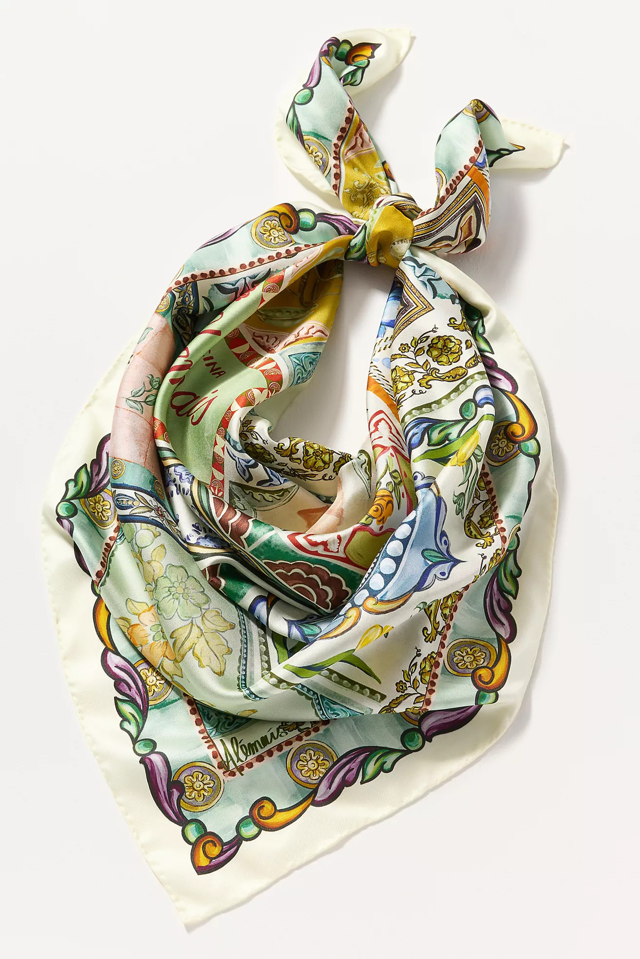 ALÉMAIS Printed Silk Scarf | Anthropologie (US)