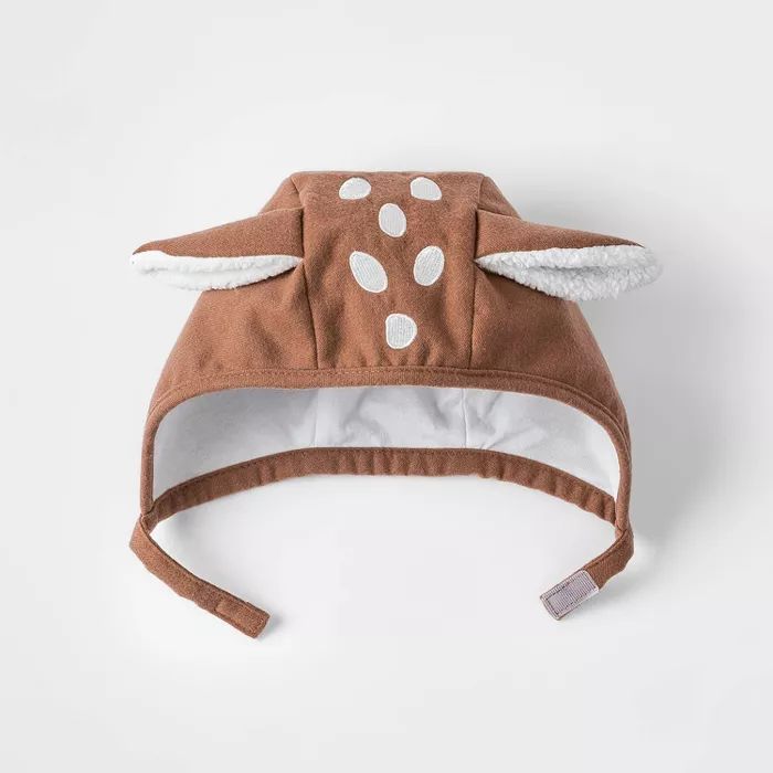 Baby Girls' Critter Bonnet Hat - Cat & Jack™ Brown | Target