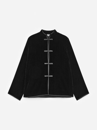 Viscose-Silk Velvet Overshirt – Black – Women – ARKET GB | Arket UK