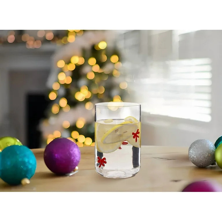 Holiday Time Bows Charm Drinking Glass 16 OZ | Walmart (US)