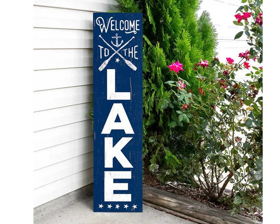 Welcome to the Lake Outdoor Porch or Deck Leaner Sign | Etsy | Etsy (US)