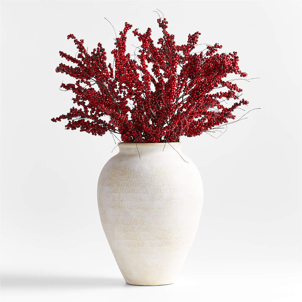 Faux Red Mini Berry Stem 48" + Reviews | Crate & Barrel | Crate & Barrel
