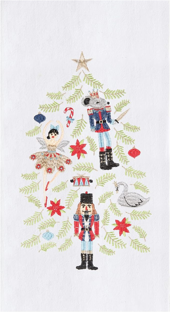 C&F Home Christmas Holiday Green Christmas Tree Decorated with Nutcrackers Flour Sack Kitchen Dis... | Amazon (US)