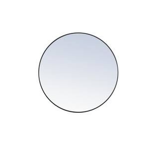 Large Round Black Modern Mirror (42 in. H x 42 in. W) WM8088Black | The Home Depot