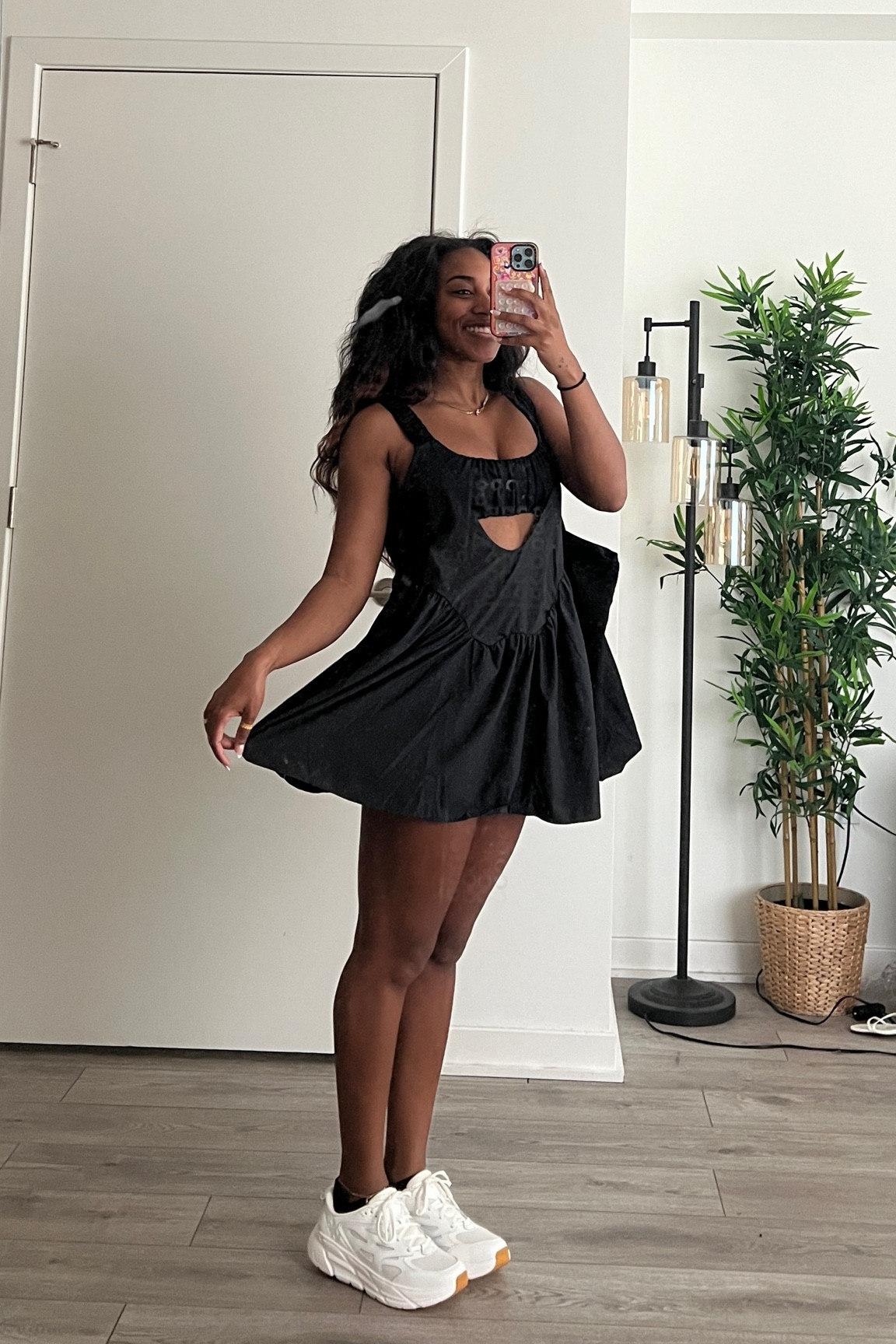 Cute spring dress from free people movement and the  Hoka athletics trainers to pair with it ! 

#LTKSeasonal #LTKshoecrush