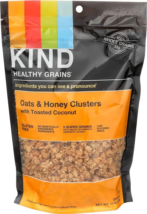 KIND Oats & Honey Clusters With Toasted Coconut, 11 Oz | Amazon (US)