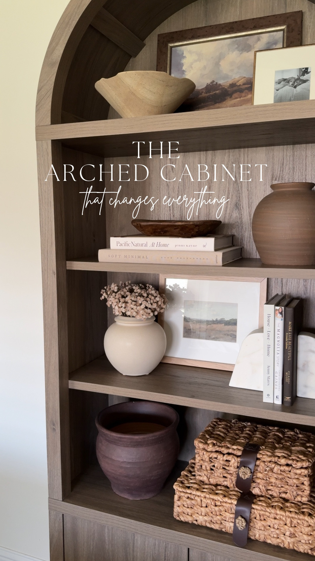 This piece instantly makes a statement in the space—the arched detail alone gives it that custom, designer feel without the high-end price tag. It’s one of those pieces that fills a wall beautifully while still feeling warm and intentional.

#LTKHome