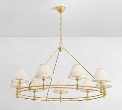 Jamey Large Shaded Round Chandelier (50") | Pottery Barn (US)
