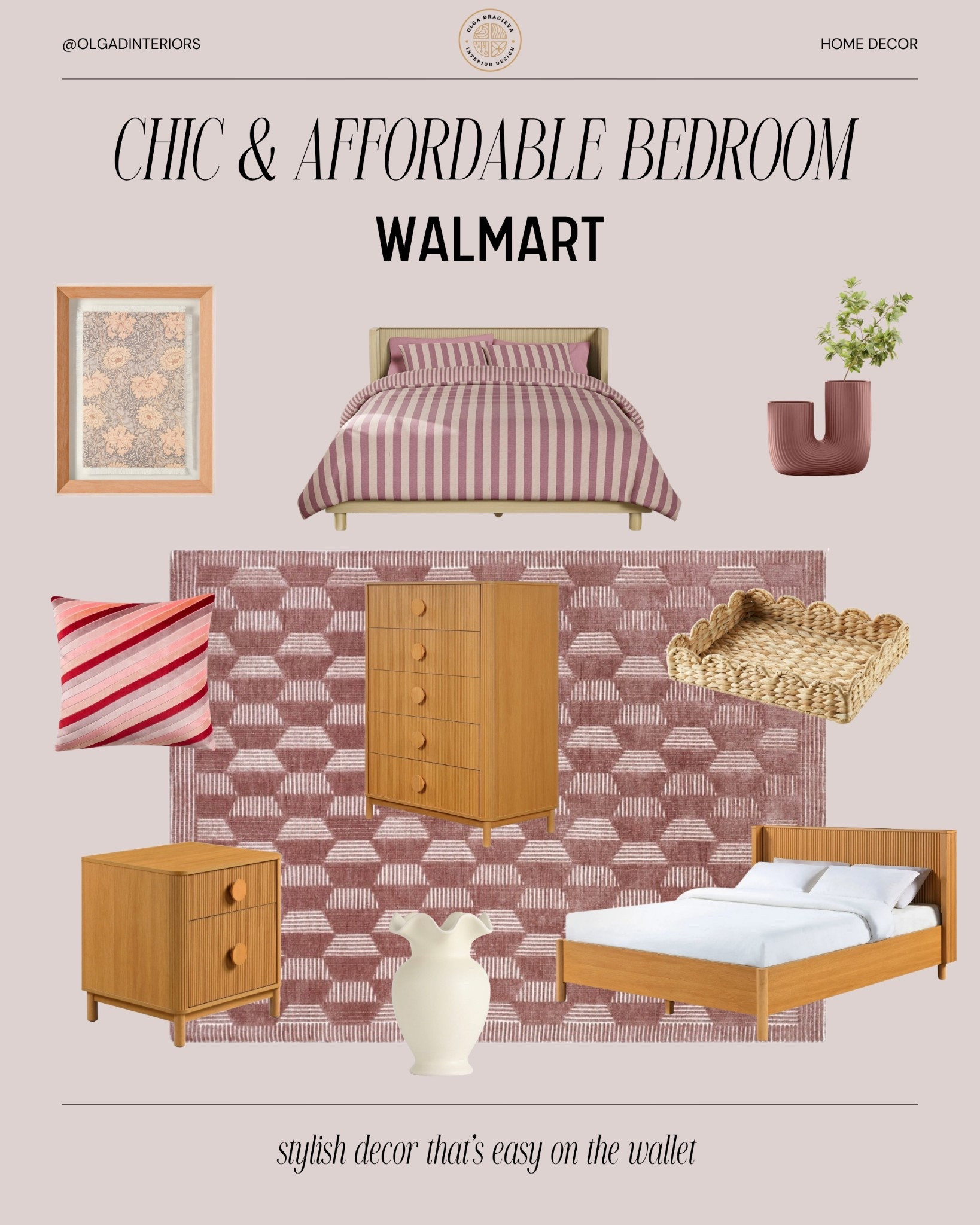 Chic and affordable bedroom finds from Walmart. Affordable bed and nightstand, geometric rug, home decor, affordable art. #homedecor #springdecor


#LTKSeasonal #LTKSaleAlert #LTKHome