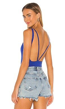 superdown Megan Strappy Bodysuit in Blue from Revolve.com | Revolve Clothing (Global)