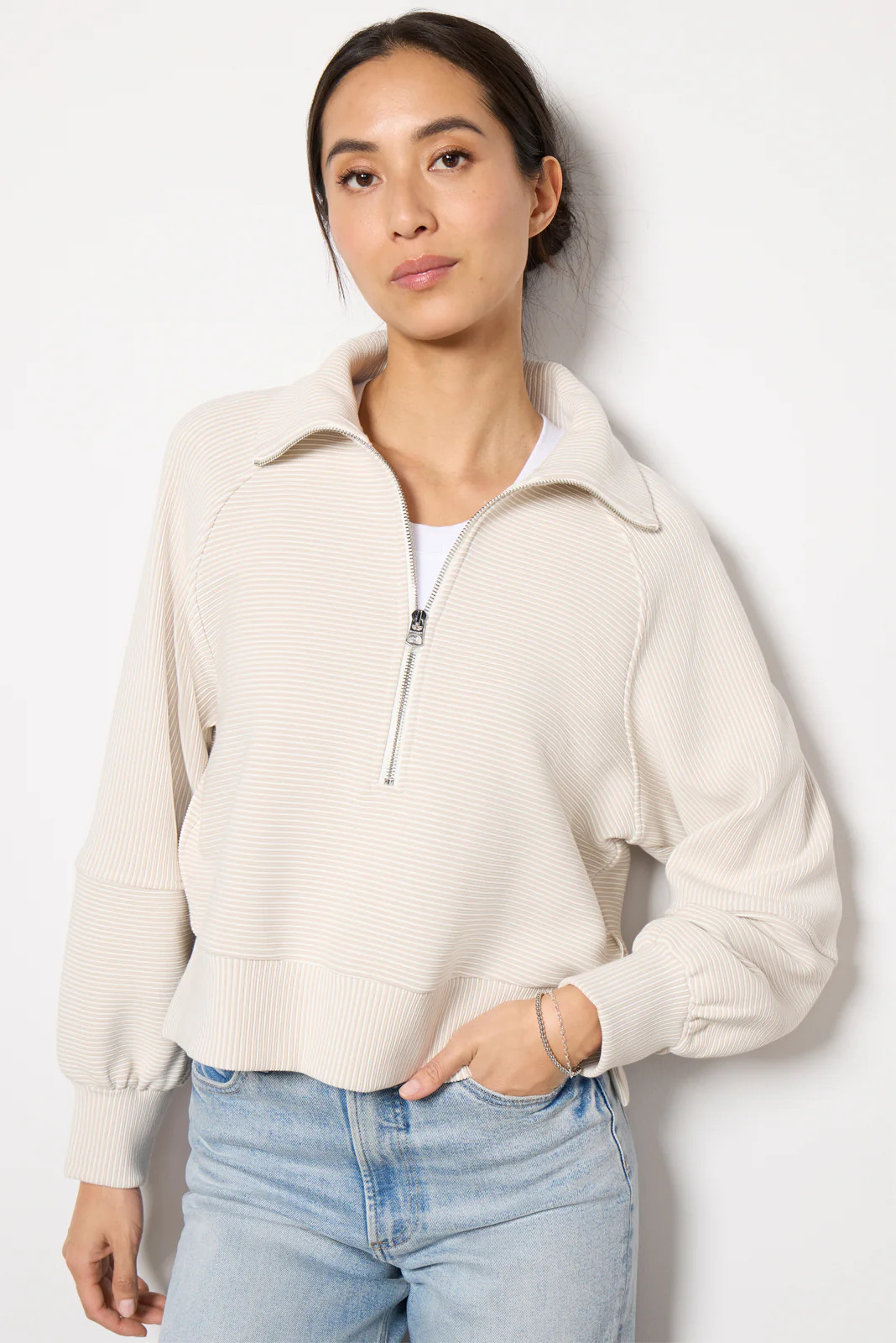 Milano Half Zip Sweat | Evereve