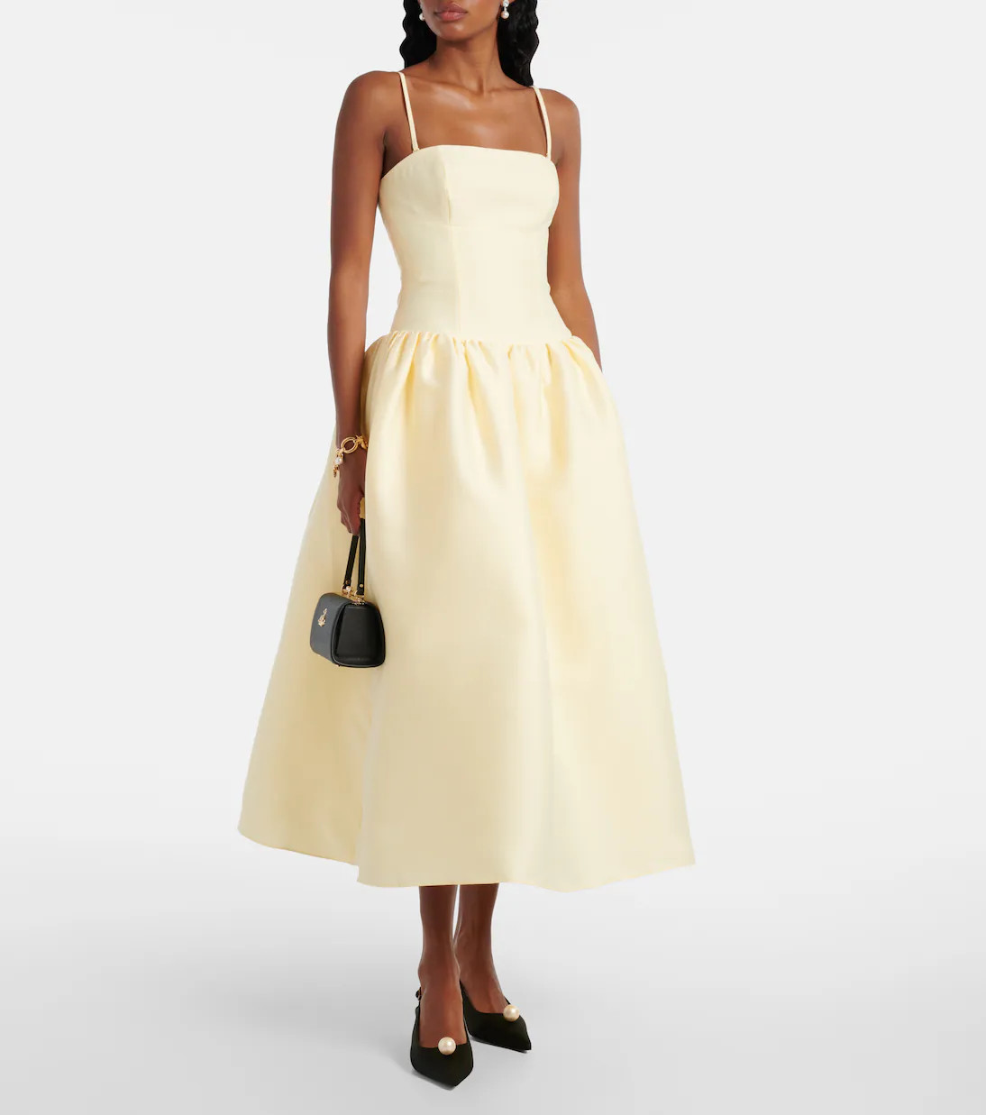 Taffeta midi dress | Mytheresa (UK)