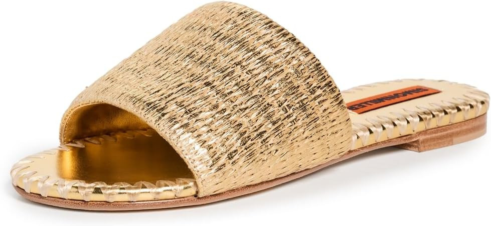 SIMONMILLER Women's Metallic Raffia Salerno Sandals | Amazon (US)