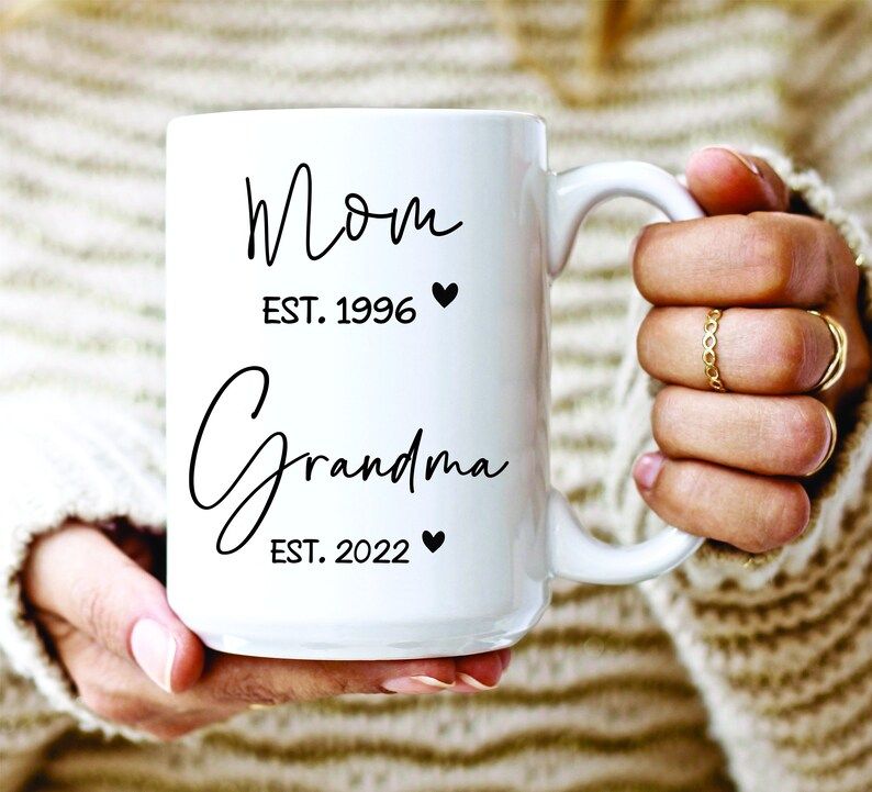 Promoted to Grandma Gift, Mom to Grandma, Custom New Grandmother Gift, New Nana, Pregnancy Announ... | Etsy (US)