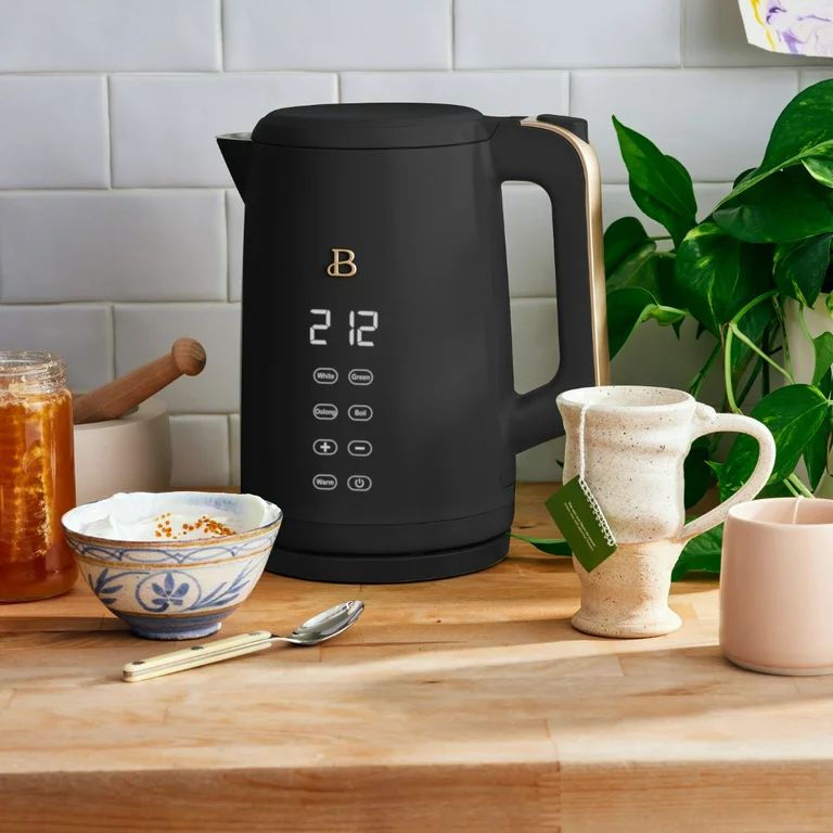 Beautiful 1.7L One-Touch Electric Kettle, Black Sesame by Drew Barrymore - Walmart.com | Walmart (US)