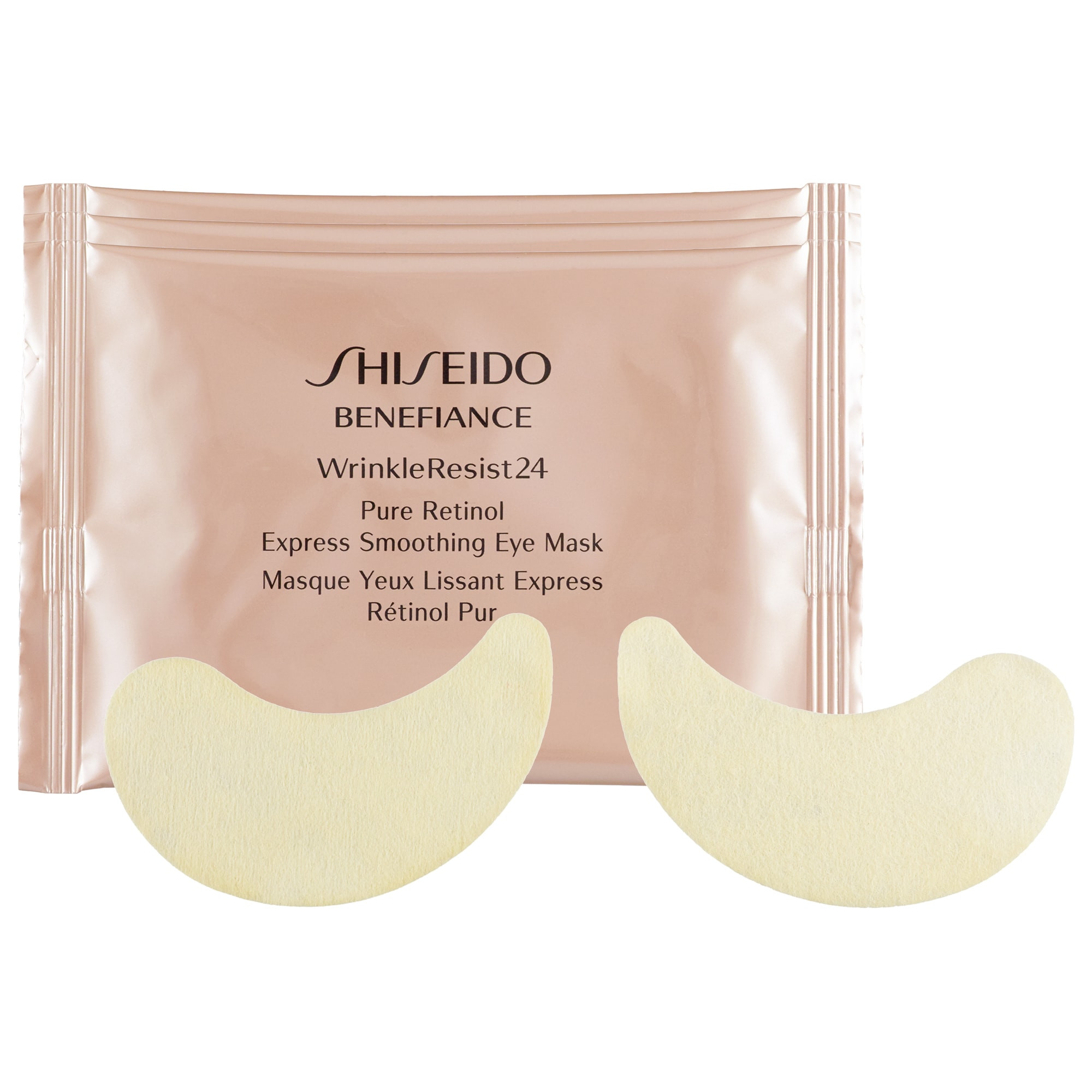 Shiseido Benefiance WrinkleResist24 Pure Retinol Express Smoothing Eye Mask 3 Packettes x 2 Sheets | Sephora (US)