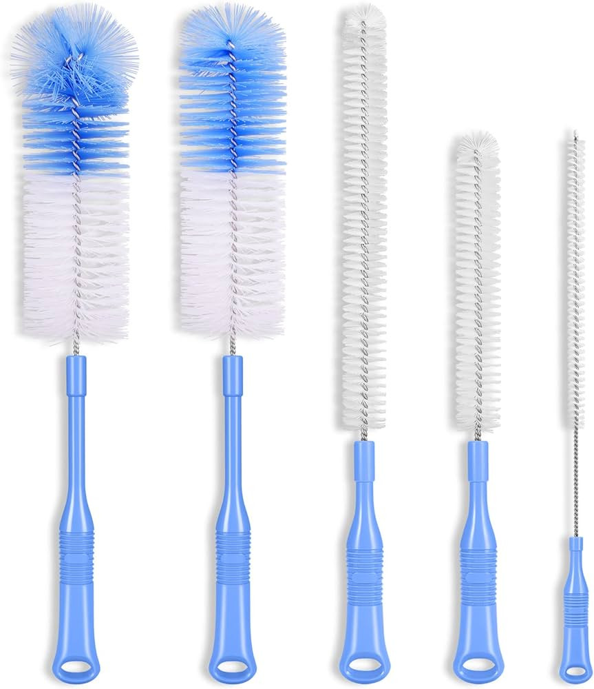 Bottle Brush Cleaner 5 Pack - Long Handle Water Bottle and Straw Cleaning Brush Set for Washing N... | Amazon (US)