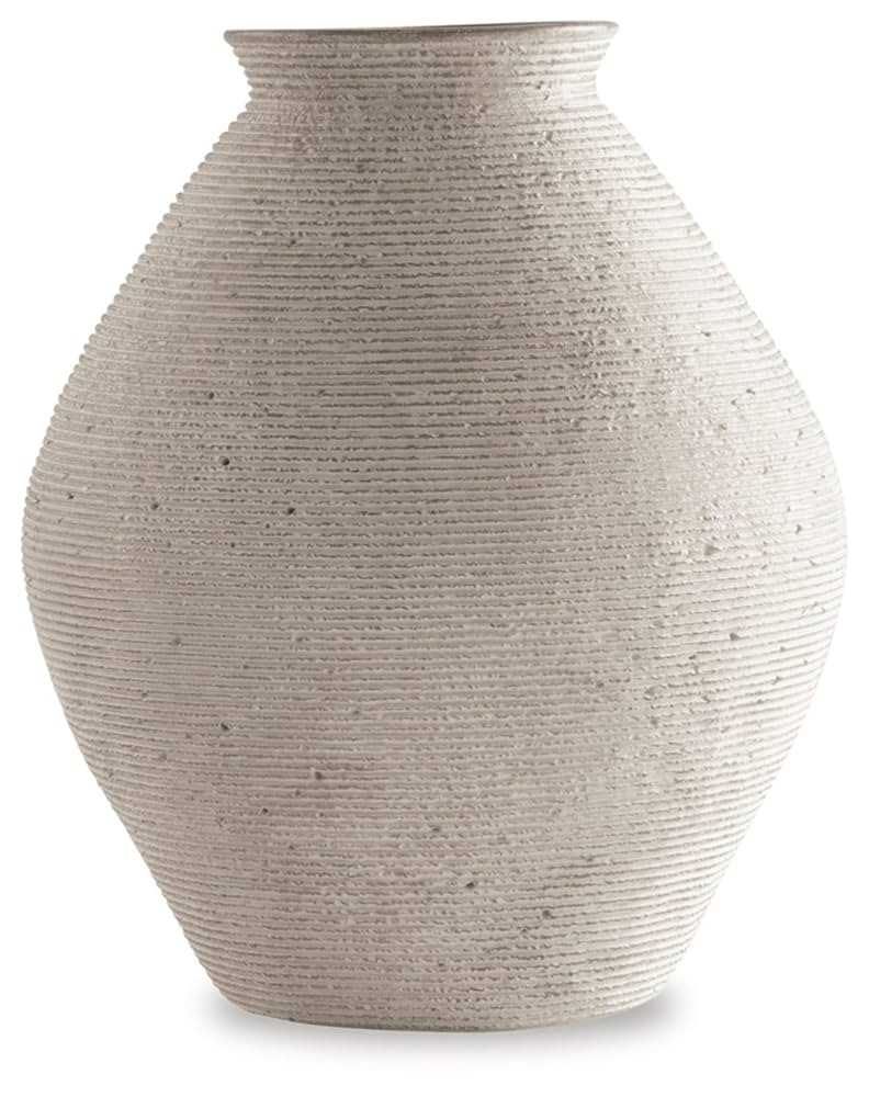 Signature Design by Ashley Hannela 12" Modern Distressed Polyresin Vase, Antique Tan | Amazon (US)