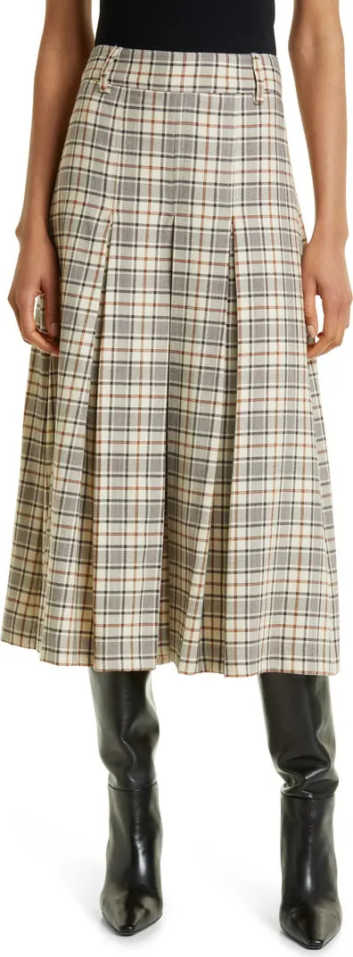 Beatriz Plaid Pleated Midi Skirt | Nordstrom