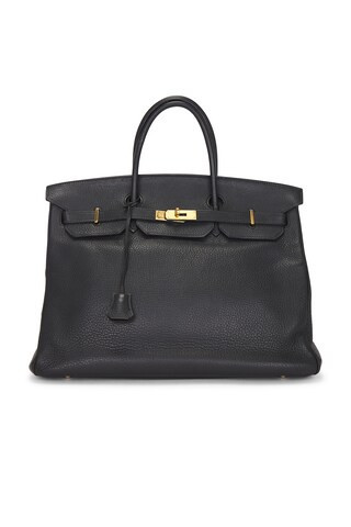 Hermes Taurillon Clemence Birkin 40 Le Tournay Handbag in Black | FWRD 