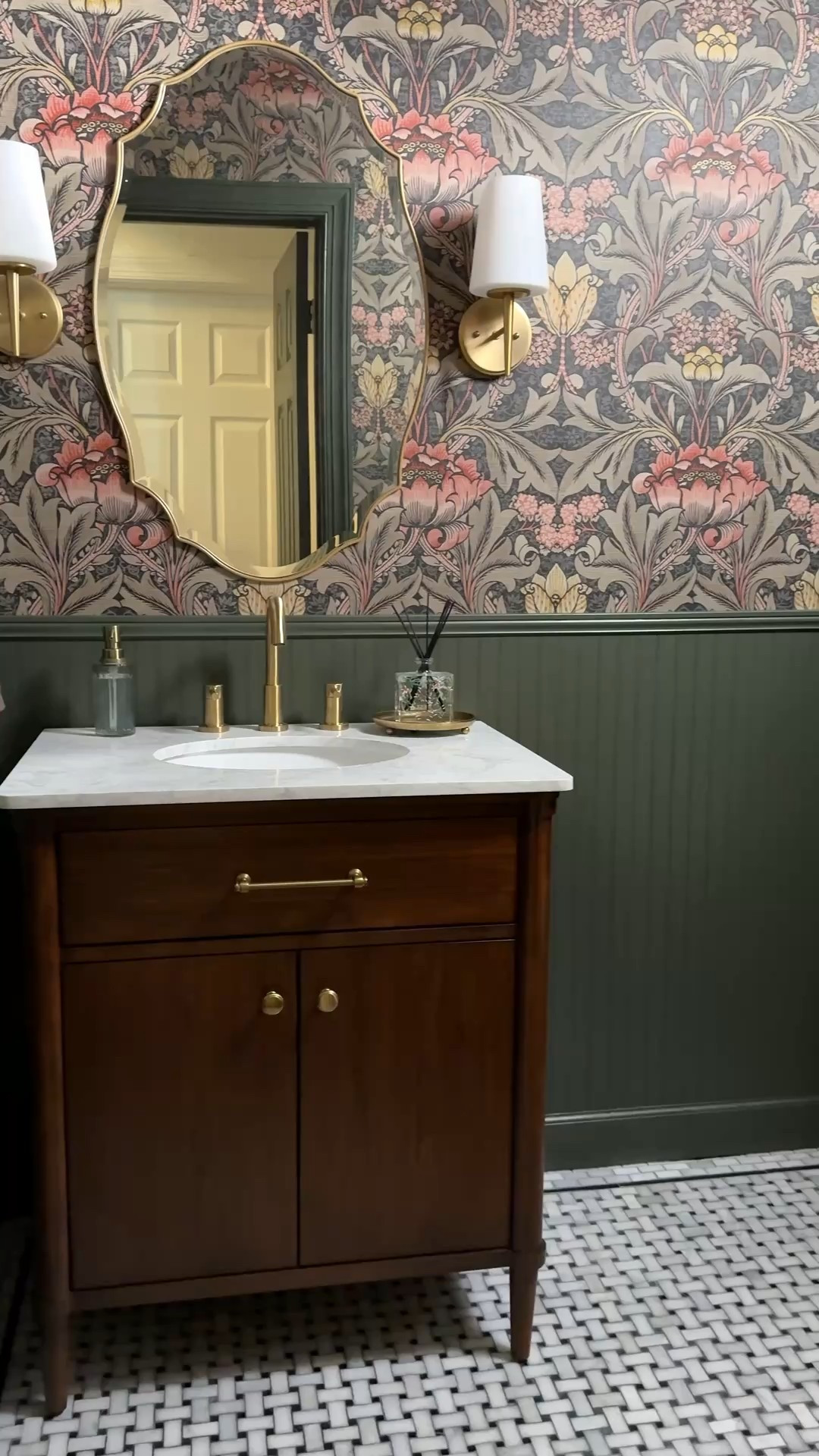 Moody budget-friendly powder room! Linked everything we used 

#LTKHome