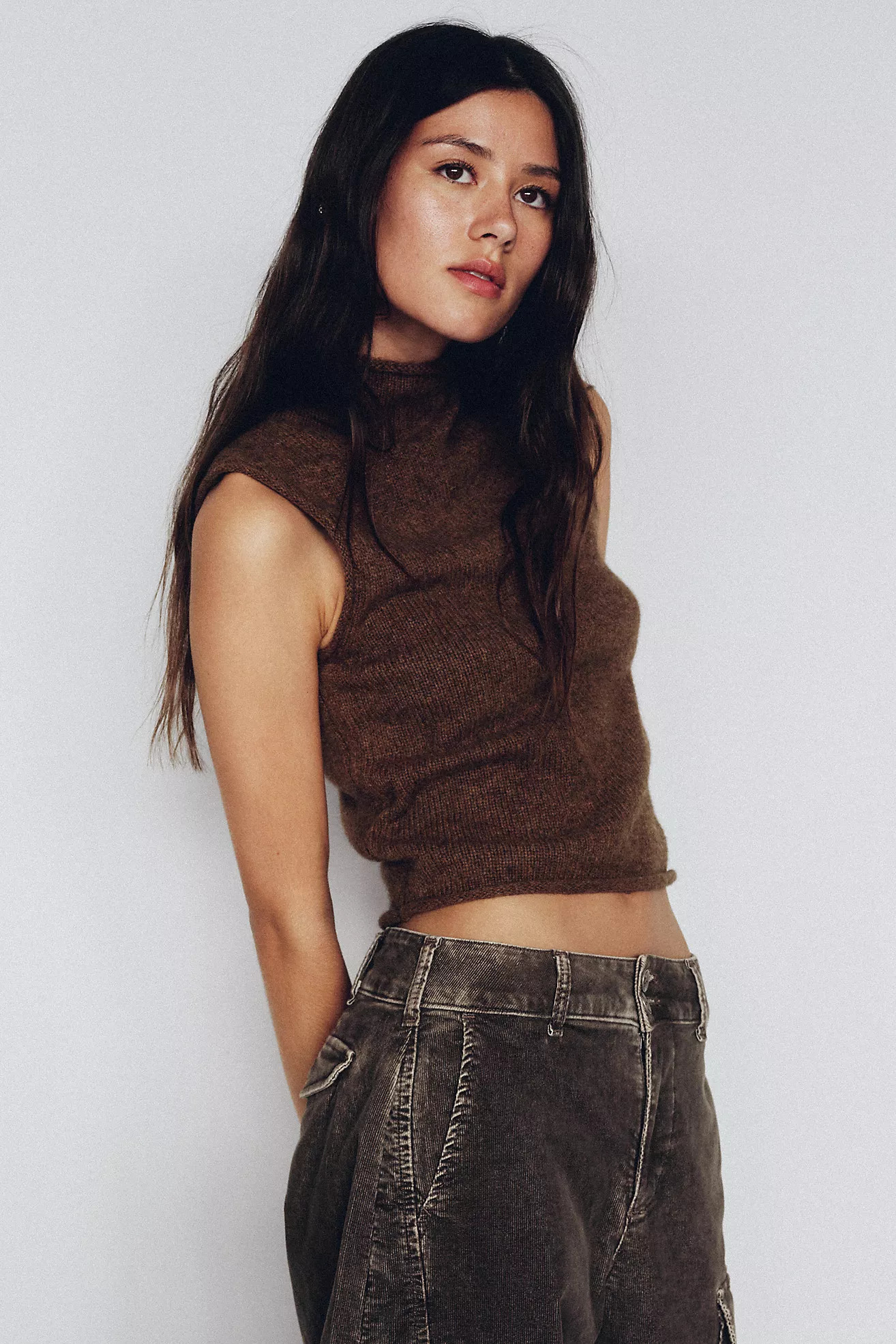 Pilcro 100% Cotton Roll Neck Sweater Tank | Anthropologie (US)