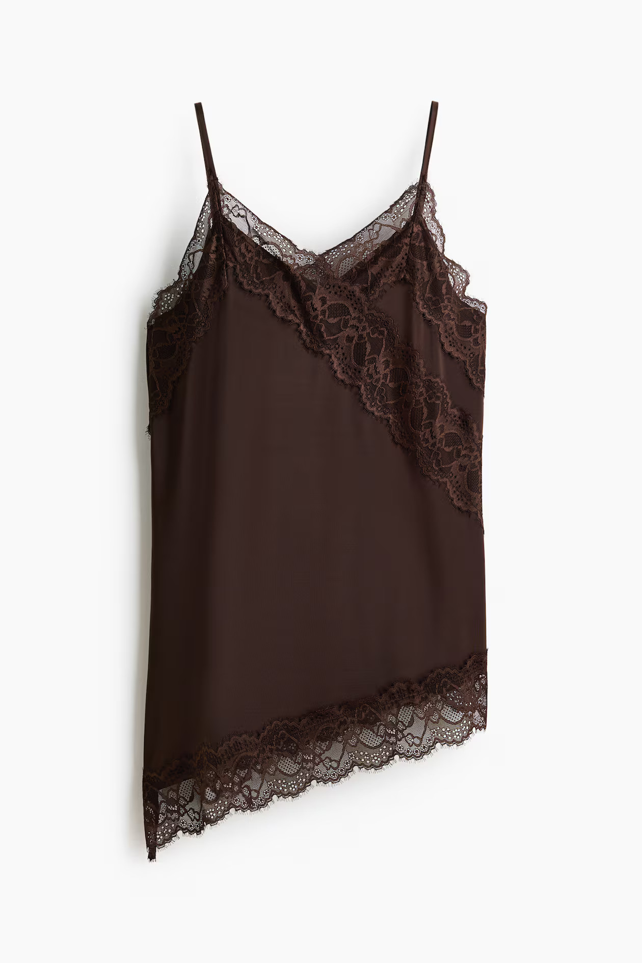 Tricot straptop met kant | H&M (DE, AT, CH, NL, FI)