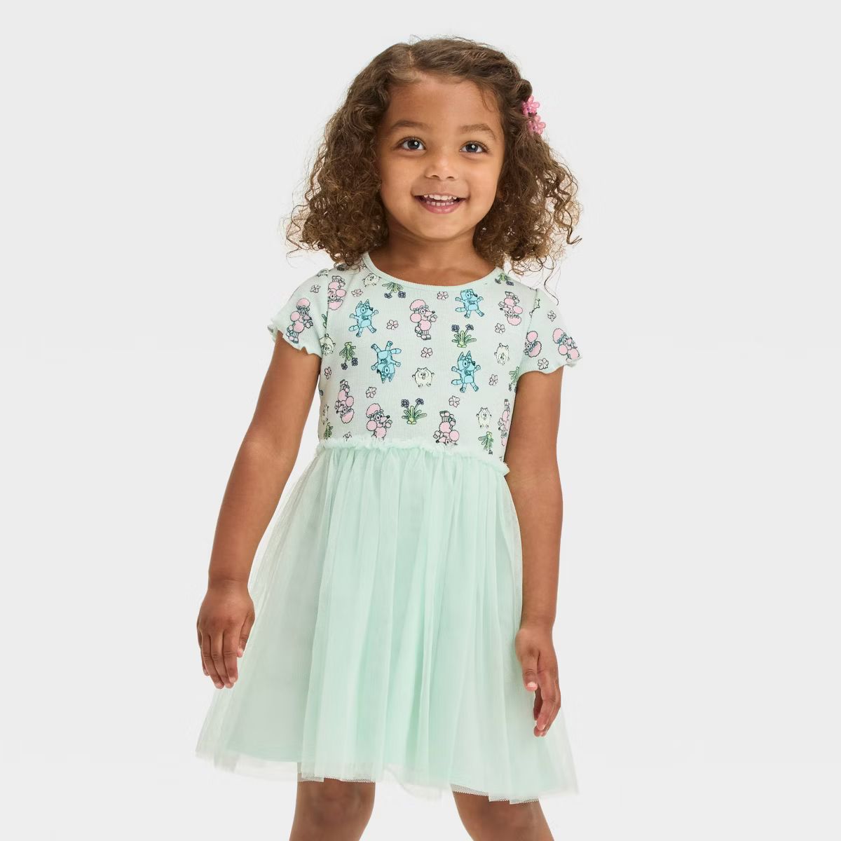 Toddler Girls' Bluey Soft Tulle Dress - 4T | Target