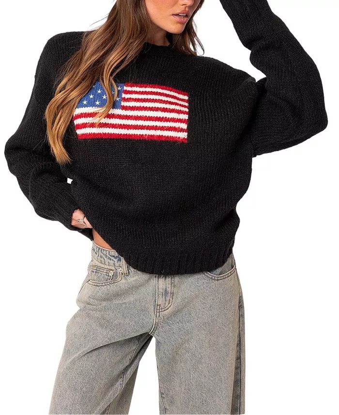 Usa Oversized Chunky Knit Sweater | Bloomingdale's (US)