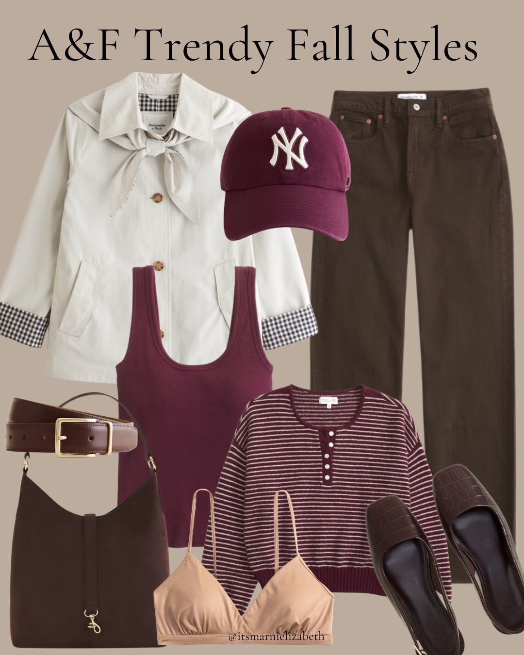 Fall pieces I’m into lately 🤎 burgundy, chocolate brown, cream + a little gingham… this color combo just feels right for fall. 

fall style, Abercrombie, fall fashion, outfit inspo, autumn wardrobe, everyday style, fall colors

#LTKgrwm #LTKootd #LTKSeasonal