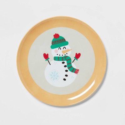 10" Melamine Snowman Dinner Plate - Wondershop™ | Target
