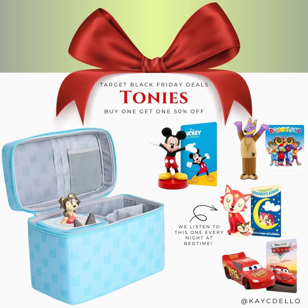 BOGO 50% OFF Tonies at Target! 🎁
Our bedtime fave is included 👀✨
Shop all my picks + the carry case!
#LTKKids #TargetBlackFriday #Kaycdello

#LTKCyberWeek #LTKHoliday #LTKGiftGuide