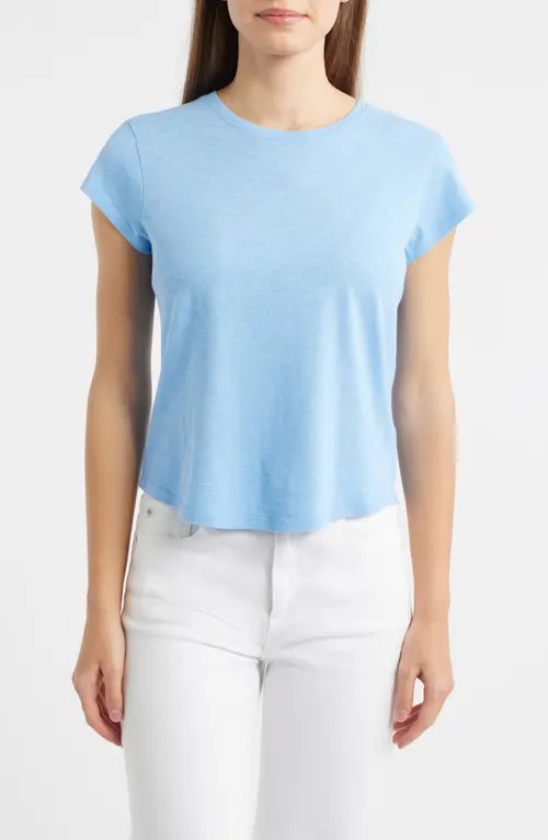 Bella Dahl Cotton Blend Slub Baby Tee in Tidal Blue at Nordstrom, Size X-Small | Nordstrom