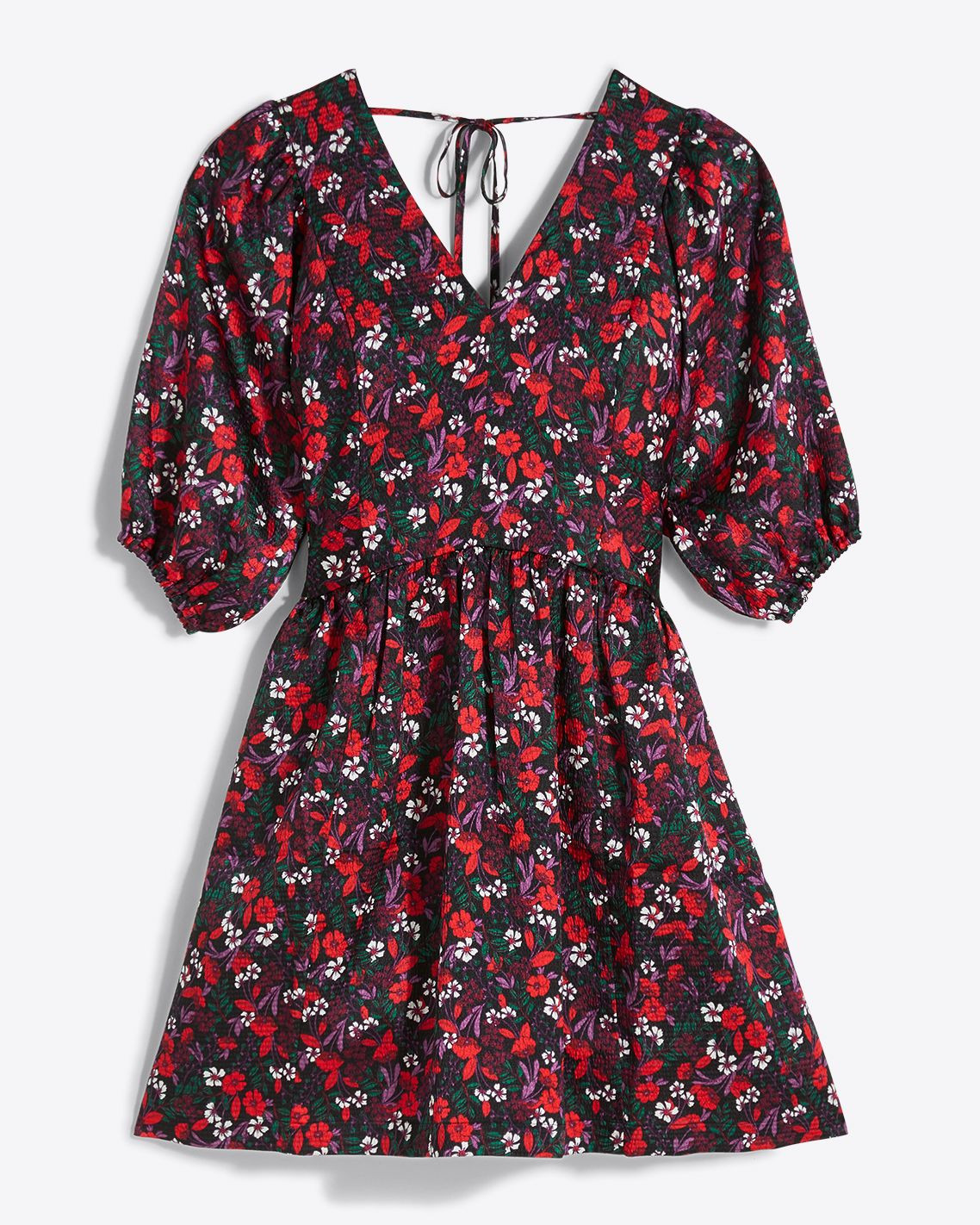 Terrie Tie Neck Dress in Scarlet Floral | Draper James (US)