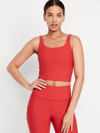 Light Support PowerSoft Longline Sports Bra | Old Navy (US)