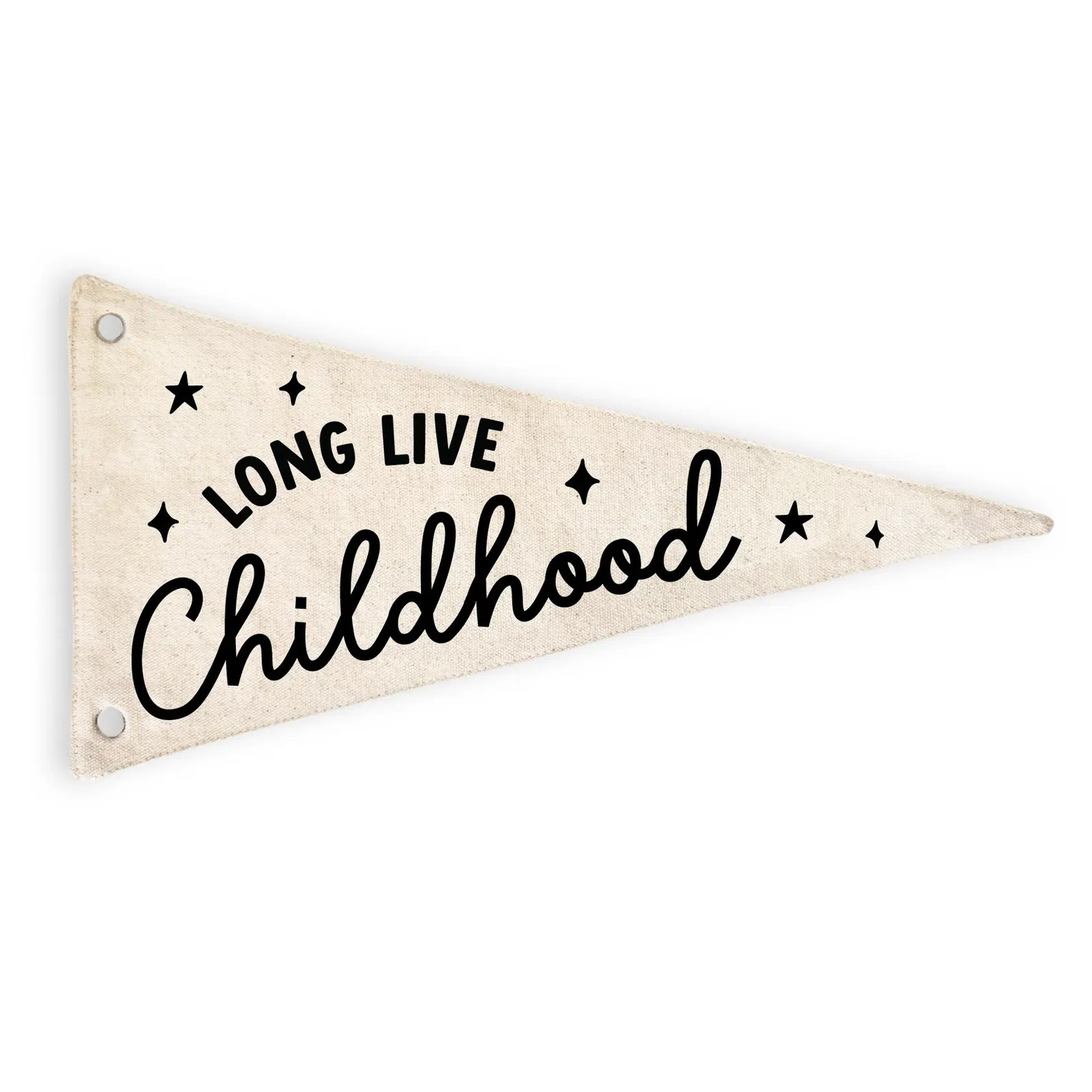 Long Live Childhood Canvas Pennant Flag | Wall Hanging | Minimalist Kids Room Decor | Playroom De... | Etsy (Global)