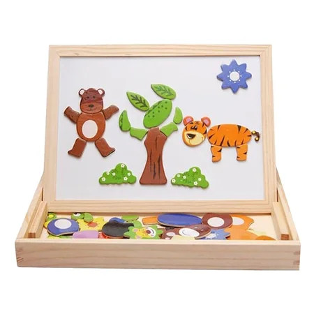 Animal Multifunctional Drawing Writing Board Magnetic Puzzle Double Easel Toy | Walmart (US)