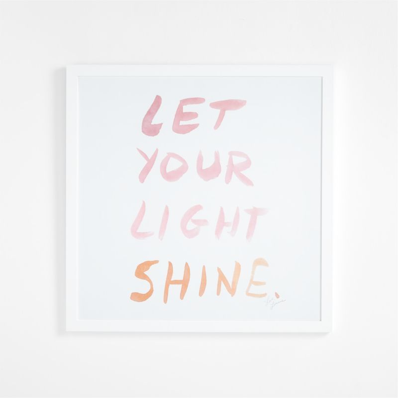 Let Your Light Shine Framed Wall Art by Leanne Ford Print + Reviews | Crate & Kids | Crate & Barrel