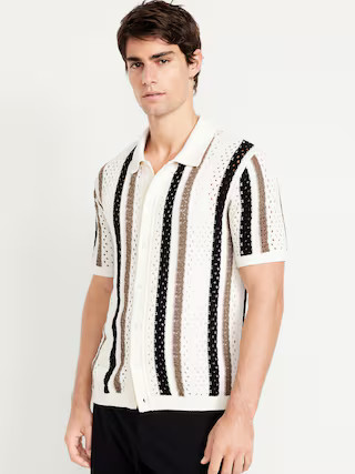 Open-Stitch Sweater Shirt | Old Navy (US)