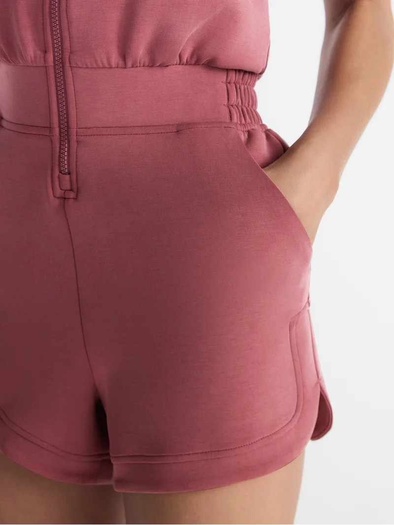 Avia Women's Scubaknit Romper, Sizes XS-4X | Walmart (US)