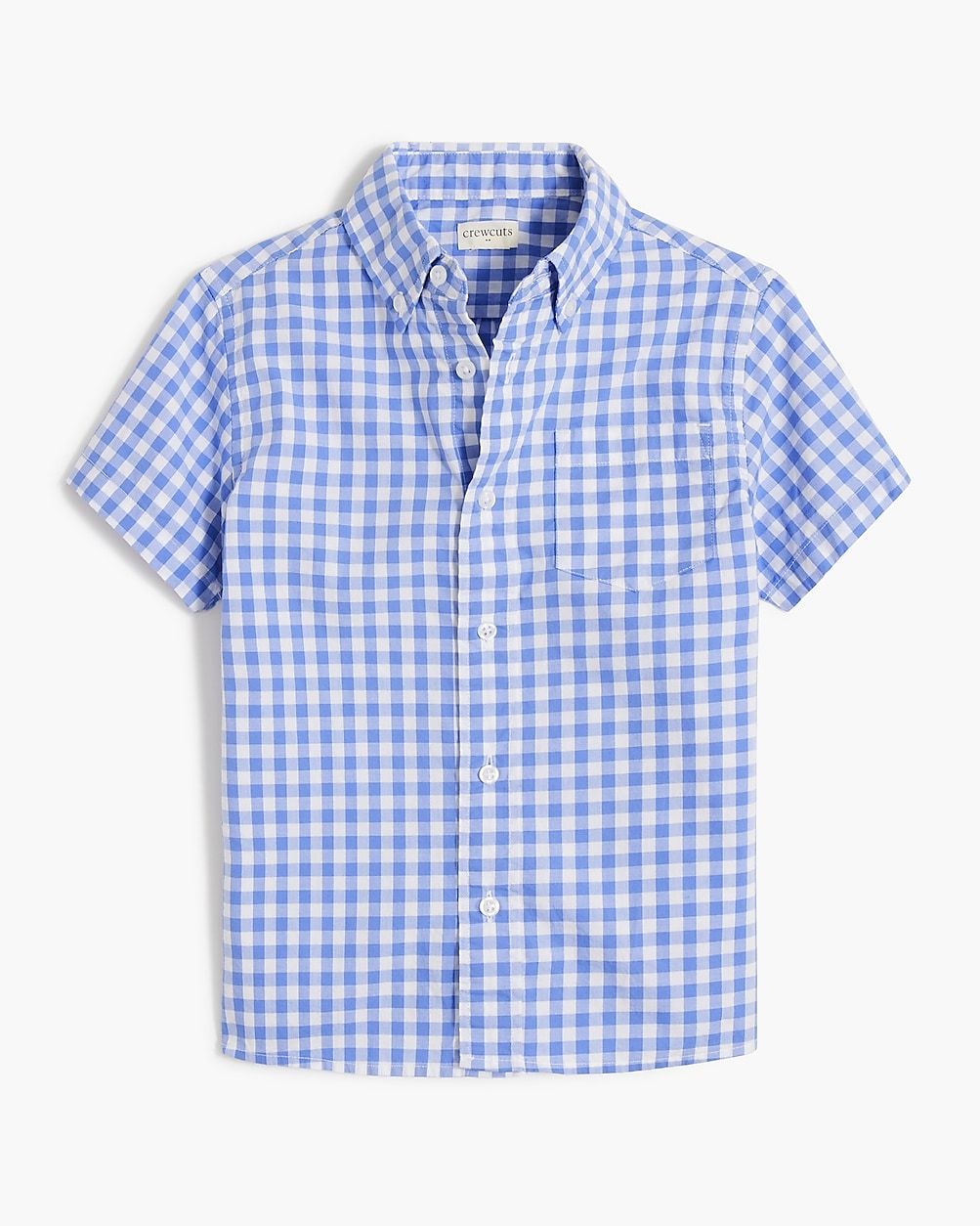 Boys' short-sleeve gingham shirt | J.Crew Factory