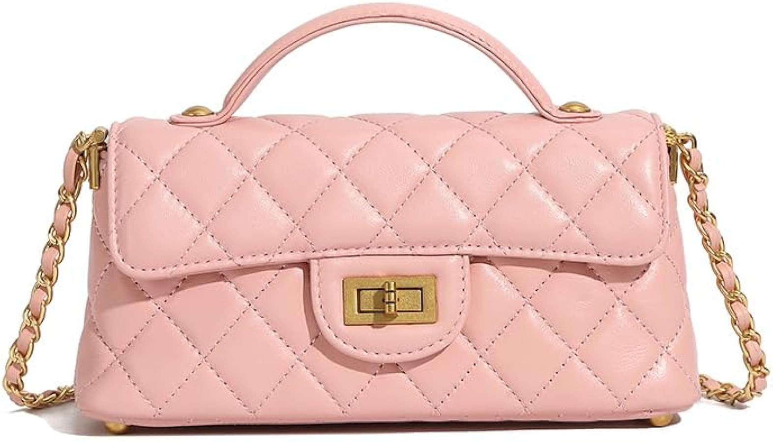 Genuine Leather Women's Bag Lambskin Shoulder Bag Crossbody Handbag Chain Purse Small | Amazon (US)