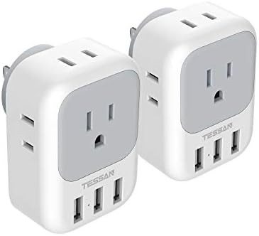 Multiple Plug Outlet Splitter with USB Wall Charger, TESSAN 4 Electrical Outlet Extender with 3 USB  | Amazon (US)